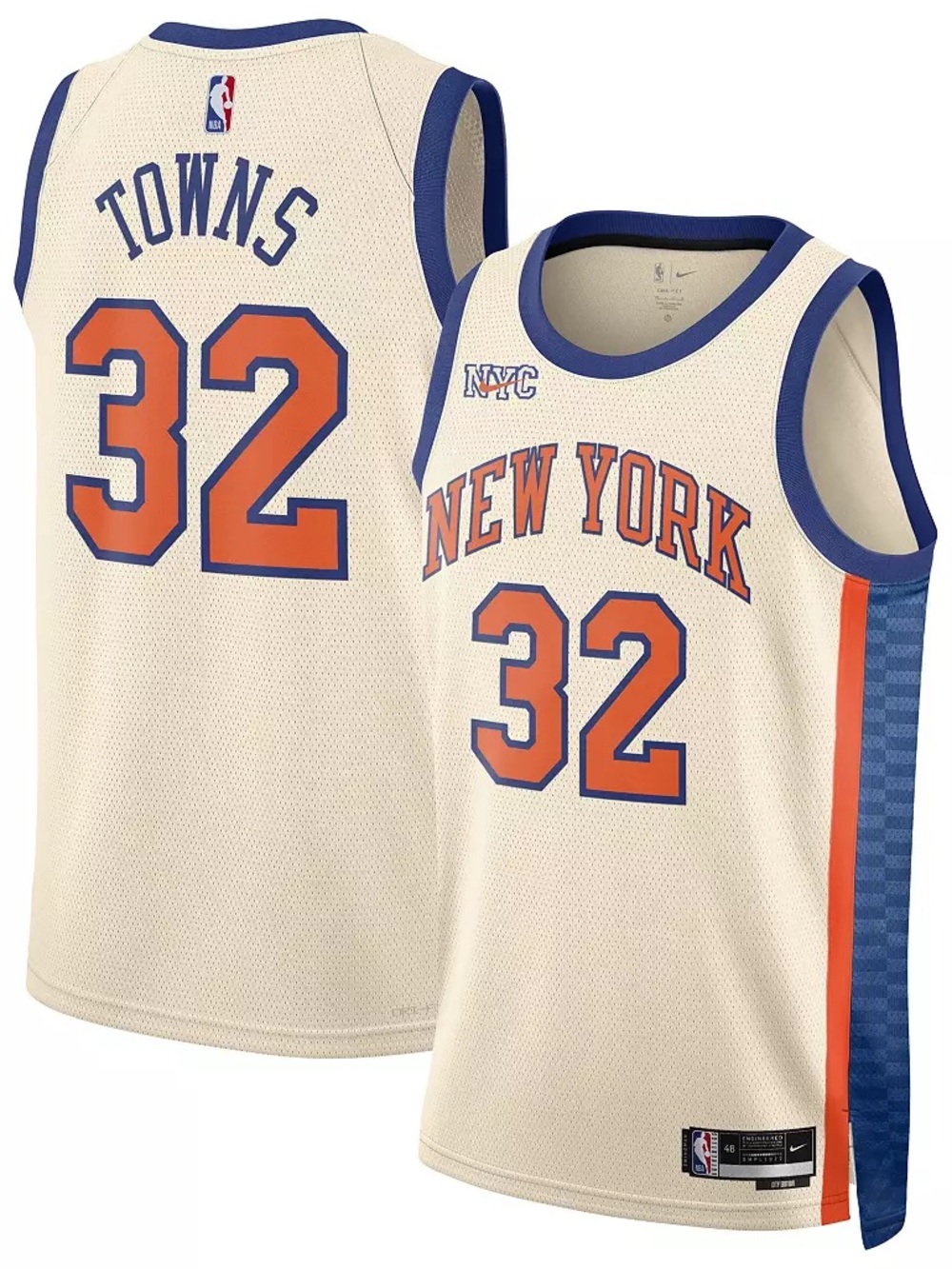 Nike 2025-26 City Edition New York Knicks Karl-Anthony Towns #32 Swingman Jersey